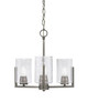 Toltec Lighting - 4503-GP-3002 - Three Light Chandelier - Atlas - Graphite