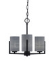 Toltec Lighting - 4503-MB-4062 - Three Light Chandelier - Atlas - Matte Black