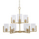 Toltec Lighting - 4509-NAB-300 - Nine Light Chandelier - Atlas - New Age Brass