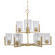 Toltec Lighting - 4509-NAB-3002 - Nine Light Chandelier - Atlas - New Age Brass