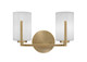 Toltec Lighting - 4512-NAB-310 - Two Light Bath Bar - Atlas - New Age Brass