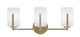 Toltec Lighting - 4513-NAB-3001 - Three Light Bath Bar - Atlas - New Age Brass
