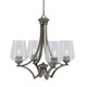 Toltec Lighting - 564-GP-210 - Four Light Chandelier - Zilo - Graphite