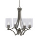 Toltec Lighting - 564-GP-300 - Four Light Chandelier - Zilo - Graphite