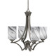 Toltec Lighting - 564-GP-3009 - Four Light Chandelier - Zilo - Graphite