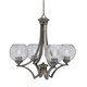 Toltec Lighting - 564-GP-4102 - Four Light Chandelier - Zilo - Graphite