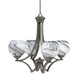 Toltec Lighting - 564-GP-4109 - Four Light Chandelier - Zilo - Graphite