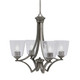 Toltec Lighting - 564-GP-461 - Four Light Chandelier - Zilo - Graphite