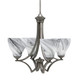 Toltec Lighting - 564-GP-4769 - Four Light Chandelier - Zilo - Graphite