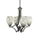 Toltec Lighting - 564-GP-5054 - Four Light Chandelier - Zilo - Graphite
