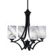 Toltec Lighting - 564-MB-3009 - Four Light Chandelier - Zilo - Matte Black