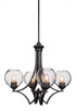 Toltec Lighting - 564-MB-4102 - Four Light Chandelier - Zilo - Matte Black