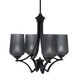 Toltec Lighting - 564-MB-4252 - Four Light Chandelier - Zilo - Matte Black
