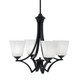 Toltec Lighting - 564-MB-460 - Four Light Chandelier - Zilo - Matte Black