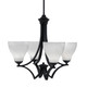 Toltec Lighting - 564-MB-4761 - Four Light Chandelier - Zilo - Matte Black