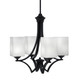 Toltec Lighting - 564-MB-531 - Four Light Chandelier - Zilo - Matte Black