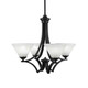 Toltec Lighting - 564-MB-7145 - Four Light Chandelier - Zilo - Matte Black