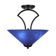Toltec Lighting - 565-DG-415 - Three Light Semi-Flush Mount - Zilo - Dark Granite