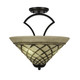 Toltec Lighting - 565-DG-718 - Three Light Semi-Flush Mount - Zilo - Dark Granite