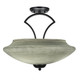 Toltec Lighting - 565-MB-688 - Three Light Semi-Flush Mount - Zilo - Matte Black