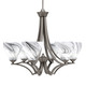 Toltec Lighting - 566-GP-4769 - Six Light Chandelier - Zilo - Graphite