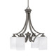 Toltec Lighting - 568-GP-3001 - Four Light Chandelier - Zilo - Graphite