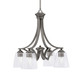 Toltec Lighting - 568-GP-461 - Four Light Chandelier - Zilo - Graphite