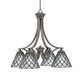 Toltec Lighting - 568-GP-9185 - Four Light Chandelier - Zilo - Graphite