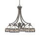 Toltec Lighting - 568-GP-9485 - Four Light Chandelier - Zilo - Graphite