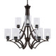 Toltec Lighting - 569-DG-300 - Nine Light Chandelier - Zilo - Dark Granite