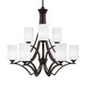 Toltec Lighting - 569-DG-3001 - Nine Light Chandelier - Zilo - Dark Granite