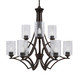 Toltec Lighting - 569-DG-3002 - Nine Light Chandelier - Zilo - Dark Granite
