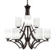 Toltec Lighting - 569-DG-310 - Nine Light Chandelier - Zilo - Dark Granite