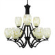 Toltec Lighting - 569-MB-406 - Nine Light Chandelier - Zilo - Matte Black