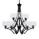 Toltec Lighting - 569-MB-4100 - Nine Light Chandelier - Zilo - Matte Black