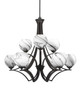 Toltec Lighting - 569-MB-4109 - Nine Light Chandelier - Zilo - Matte Black