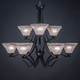 Toltec Lighting - 569-MB-751 - Nine Light Chandelier - Zilo - Matte Black