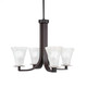 Toltec Lighting - 574-DG-721 - Four Light Chandelier - Apollo - Dark Granite