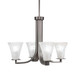 Toltec Lighting - 574-GP-721 - Four Light Chandelier - Apollo - Graphite