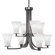 Toltec Lighting - 578-GP-729 - Eight Light Chandelier - Apollo - Graphite