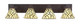 Toltec Lighting - 584-DG-9115 - Four Light Bath Bar - Apollo - Dark Granite