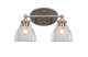 Toltec Lighting - 5912-BN-4760 - Two Light Bath Bar - Capri - Brushed Nickel
