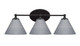 Toltec Lighting - 5913-MB-4052 - Three Light Bath Bar - Capri - Matte Black