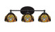 Toltec Lighting - 5913-MB-9945 - Three Light Bath Bar - Capri - Matte Black