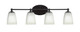 Toltec Lighting - 5914-MB-460 - Four Light Bath Bar - Capri - Matte Black