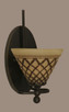 Toltec Lighting - 591-DG-7185 - One Light Wall Sconce - Capri - Dark Granite
