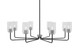 Toltec Lighting - 6208-MBGP-300 - Eight Light Chandelier - Sandia - Matte Black & Graphite