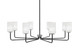 Toltec Lighting - 6208-MBGP-3001 - Eight Light Chandelier - Sandia - Matte Black & Graphite