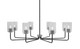Toltec Lighting - 6208-MBGP-3002 - Eight Light Chandelier - Sandia - Matte Black & Graphite