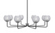 Toltec Lighting - 6208-MBGP-5110 - Eight Light Chandelier - Sandia - Matte Black & Graphite